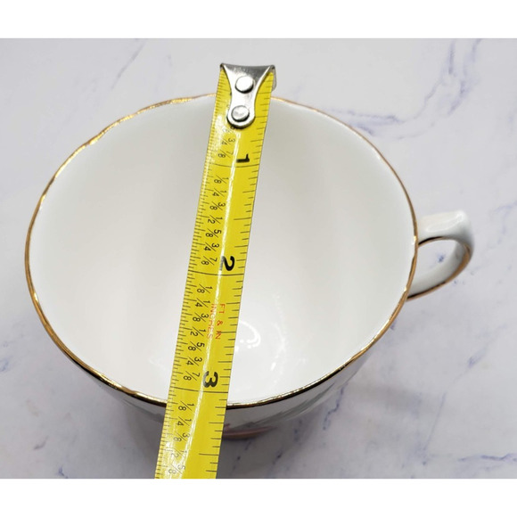 Royal Vale Bone China Pink Floral Tea Cup & Saucer Gold Trim Made In England VTG - Picture 15 of 16